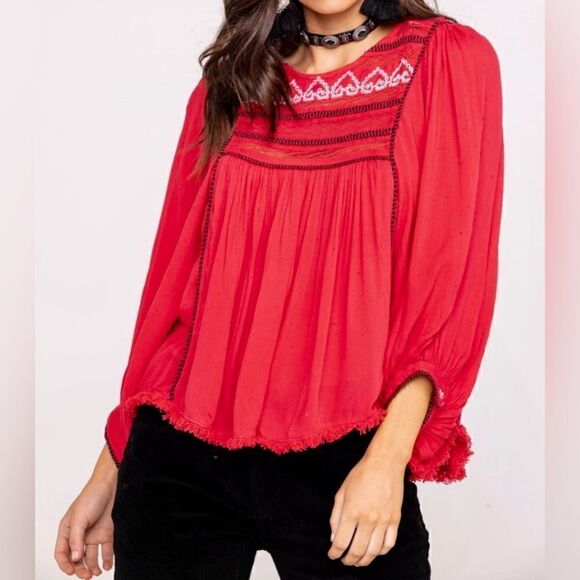 FREE PEOPLE BoHo top size S - Picture 1 of 11